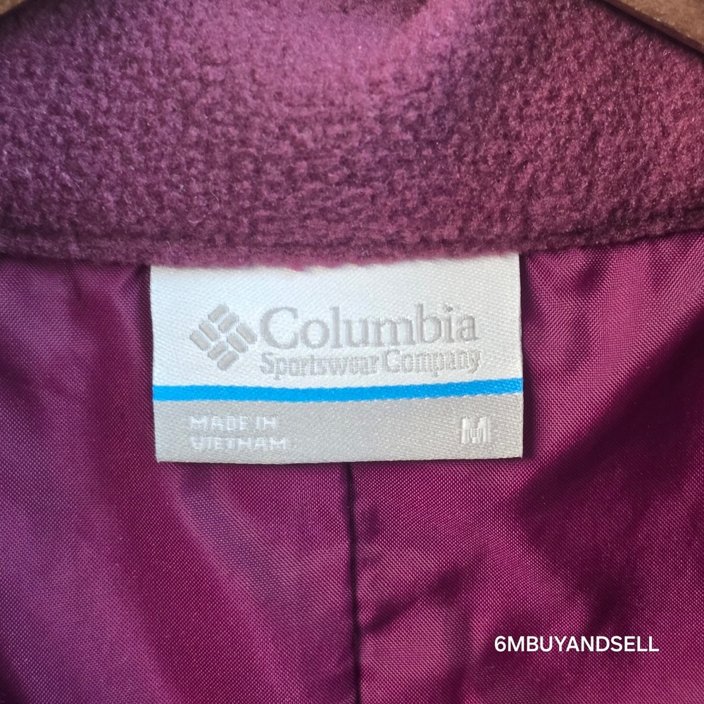 Columbia Womens Purple Quilted Puffer Vest Fleece Side Panels AK1147 Size M - Picture 3 of 9